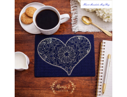Heart Mandala Mug Rug