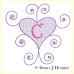 ALW360 Hearts and Swirls Alphabet