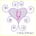 ALW360 Hearts and Swirls Alphabet