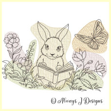 ALW325 Bunny with Book