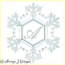 ALW342 Icy Snowflake Alphabet