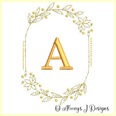ALW349 Golden Oval Alphabet
