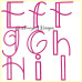 ALW368 Pink Alphabet