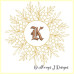 ALW377 Floral Wreath Alphabet
