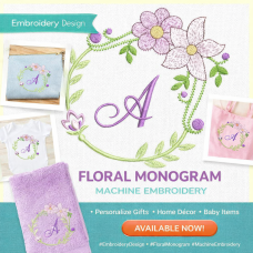 ALW380 Mauve Blooms Alphabet