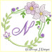 ALW380 Mauve Blooms Alphabet