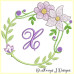 ALW380 Mauve Blooms Alphabet