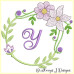 ALW380 Mauve Blooms Alphabet
