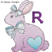 ALW537 Bunny Bow Alphabet