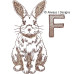 ALW540 Sketchy Bunny Alphabet