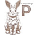 ALW540 Sketchy Bunny Alphabet