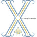 ALW585 French Country Card Alphabet