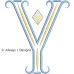 ALW585 French Country Card Alphabet