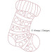ALW653 Christmas Monster redwork