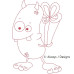 ALW653 Christmas Monster redwork