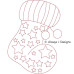 ALW653 Christmas Monster redwork