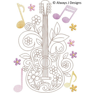 ALW793 Floral Guitar