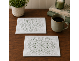 Pair of Mandala Mug Rugs