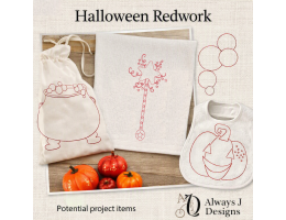 Halloween Redwork