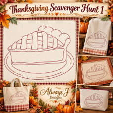 ALW947 Thanksgiving Scavenger Redwork