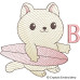 CE0049 Surfing Cat Alphabet
