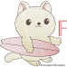 CE0049 Surfing Cat Alphabet