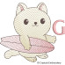 CE0049 Surfing Cat Alphabet
