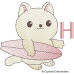 CE0049 Surfing Cat Alphabet