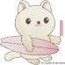 CE0049 Surfing Cat Alphabet