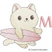 CE0049 Surfing Cat Alphabet