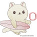 CE0049 Surfing Cat Alphabet