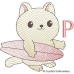CE0049 Surfing Cat Alphabet
