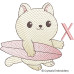 CE0049 Surfing Cat Alphabet
