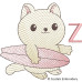 CE0049 Surfing Cat Alphabet