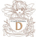 CE0063 Fairy in a tea cup Alphabet