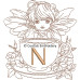 CE0063 Fairy in a tea cup Alphabet