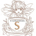 CE0063 Fairy in a tea cup Alphabet