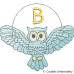 CE0076 Turquoise Owl Alphabet