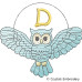 CE0076 Turquoise Owl Alphabet