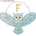 CE0076 Turquoise Owl Alphabet