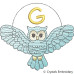 CE0076 Turquoise Owl Alphabet