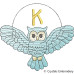 CE0076 Turquoise Owl Alphabet