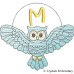 CE0076 Turquoise Owl Alphabet