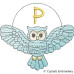CE0076 Turquoise Owl Alphabet