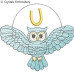 CE0076 Turquoise Owl Alphabet