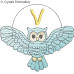 CE0076 Turquoise Owl Alphabet