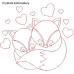 CE0108 So Foxy Redwork 