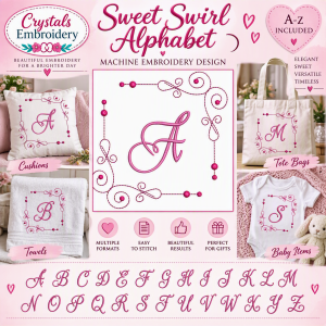CE0187 Sweet Swirl Alphabet