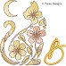 TD0007 Moonflower Cat Alphabet