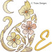 TD0007 Moonflower Cat Alphabet